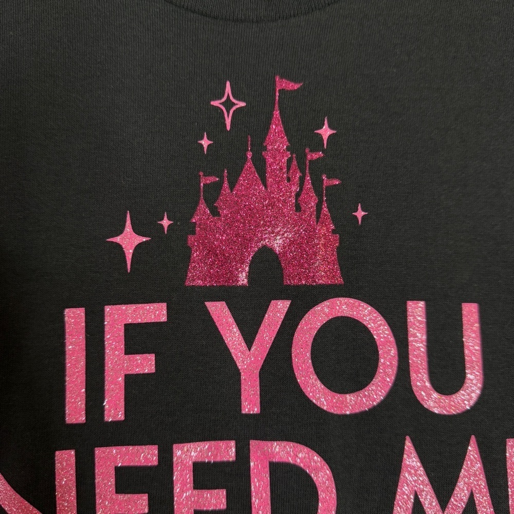 Disney Womens Shirt If You Need Me I'll Be In My Castle Black Size XL - Picture 3 of 9